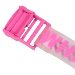 Off-White Rubber Industrial Logo Belt fuschia Off-White Virgil Abloh Transparent and Fuschia Rubber  main image 2